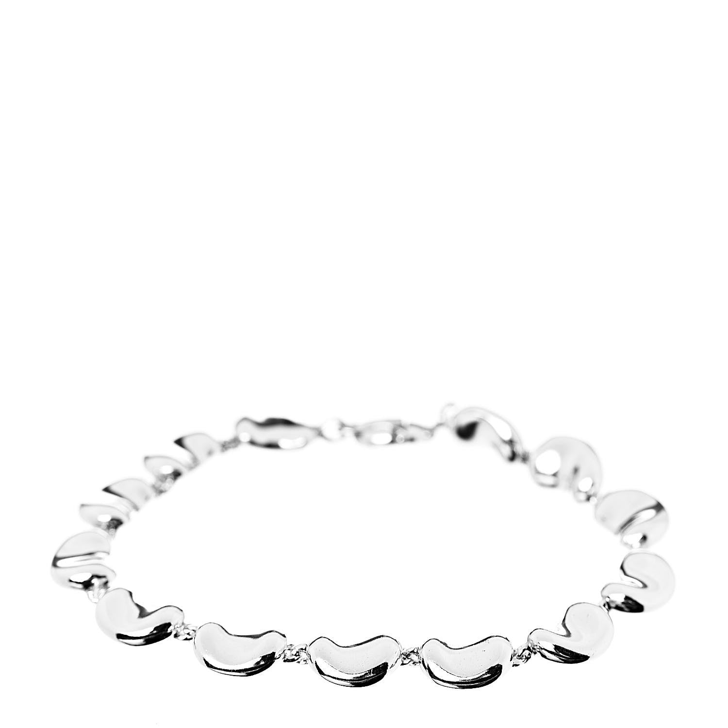 Tiffany Sterling Silver Elsa Peretti Bean Bracelet 1 of 4