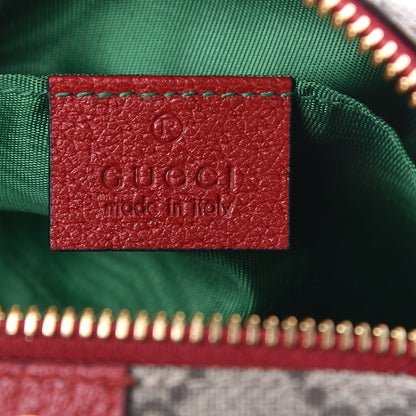 Gucci Soft GG Supreme Monogram Calfskin Small Ophidia Cosmetic Case Beige Ebony Hibiscus Red 6 of 8