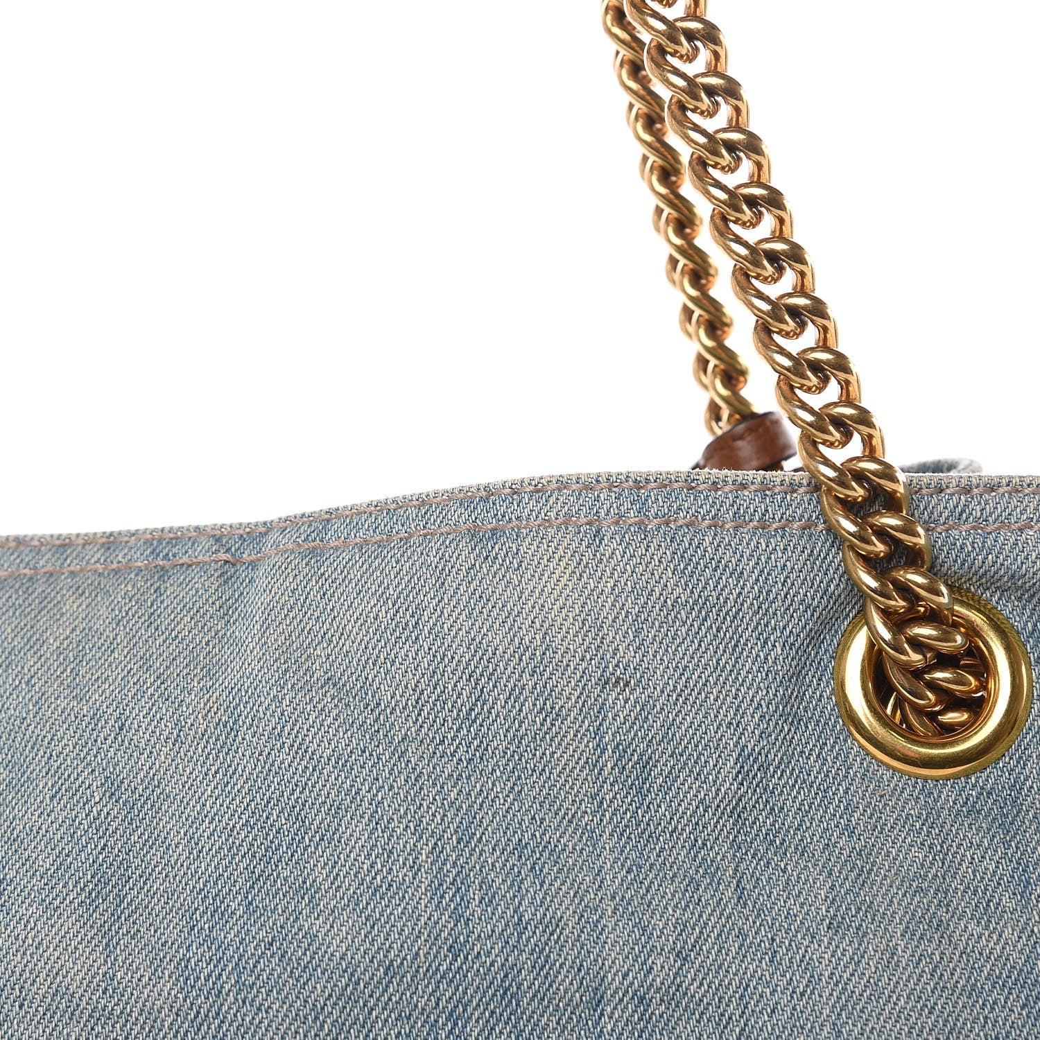 Gucci Denim Medium Soho Chain Shoulder Bag Blue 16 of 16