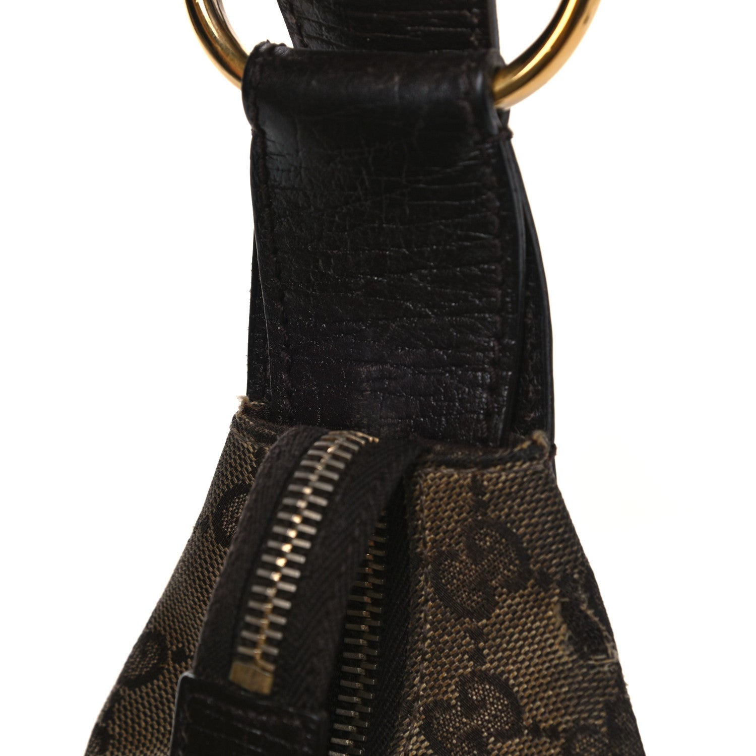 Gucci Monogram Medium Horsebit Chain Hobo Dark Brown 22 of 26