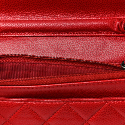 Chanel Caviar Quilted Wallet On Chain WOC Red 13 of 14