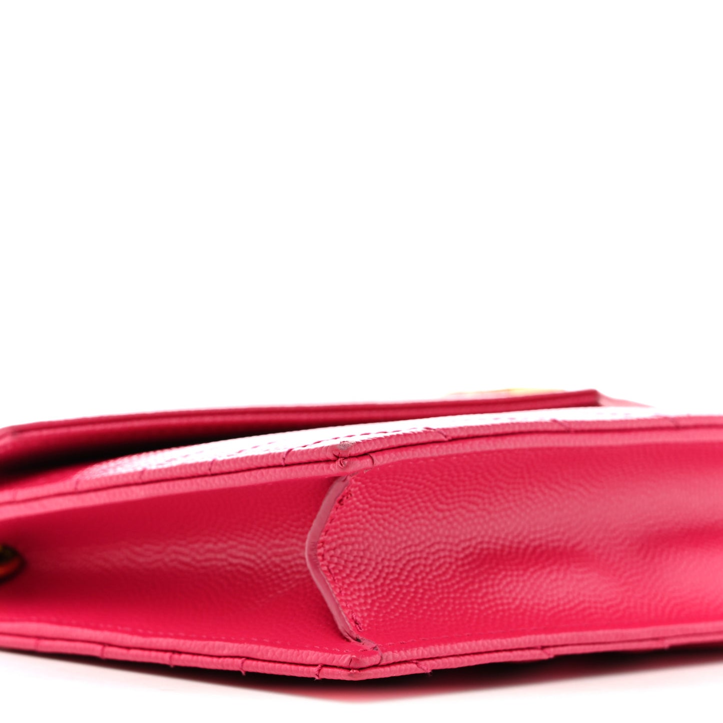 Grain De Poudre Matelasse Chevron Monogram Envelope Chain Wallet Bubblegum