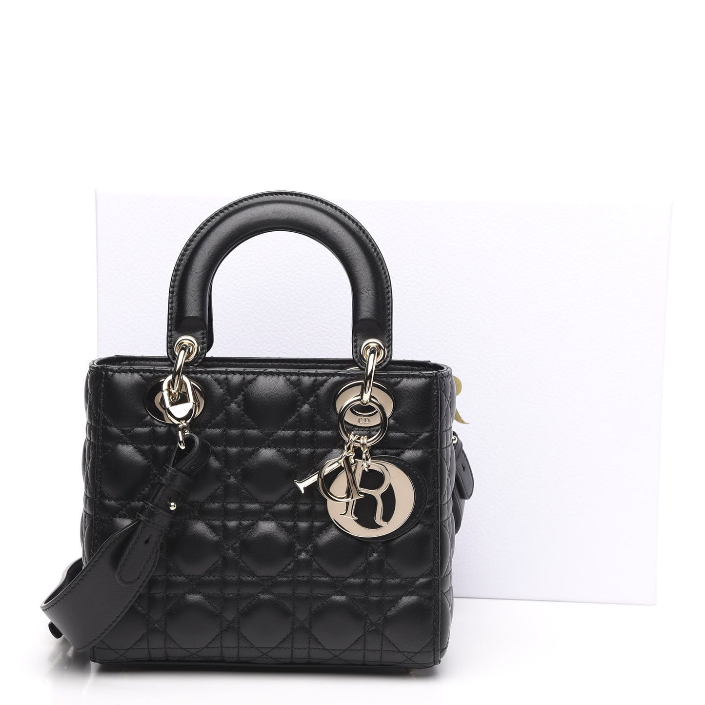 Lambskin Cannage Small My ABCDior Lady Dior Black