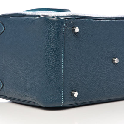 Hermes Taurillon Clemence Lindy 30 Colvert Turquoise 9 of 11