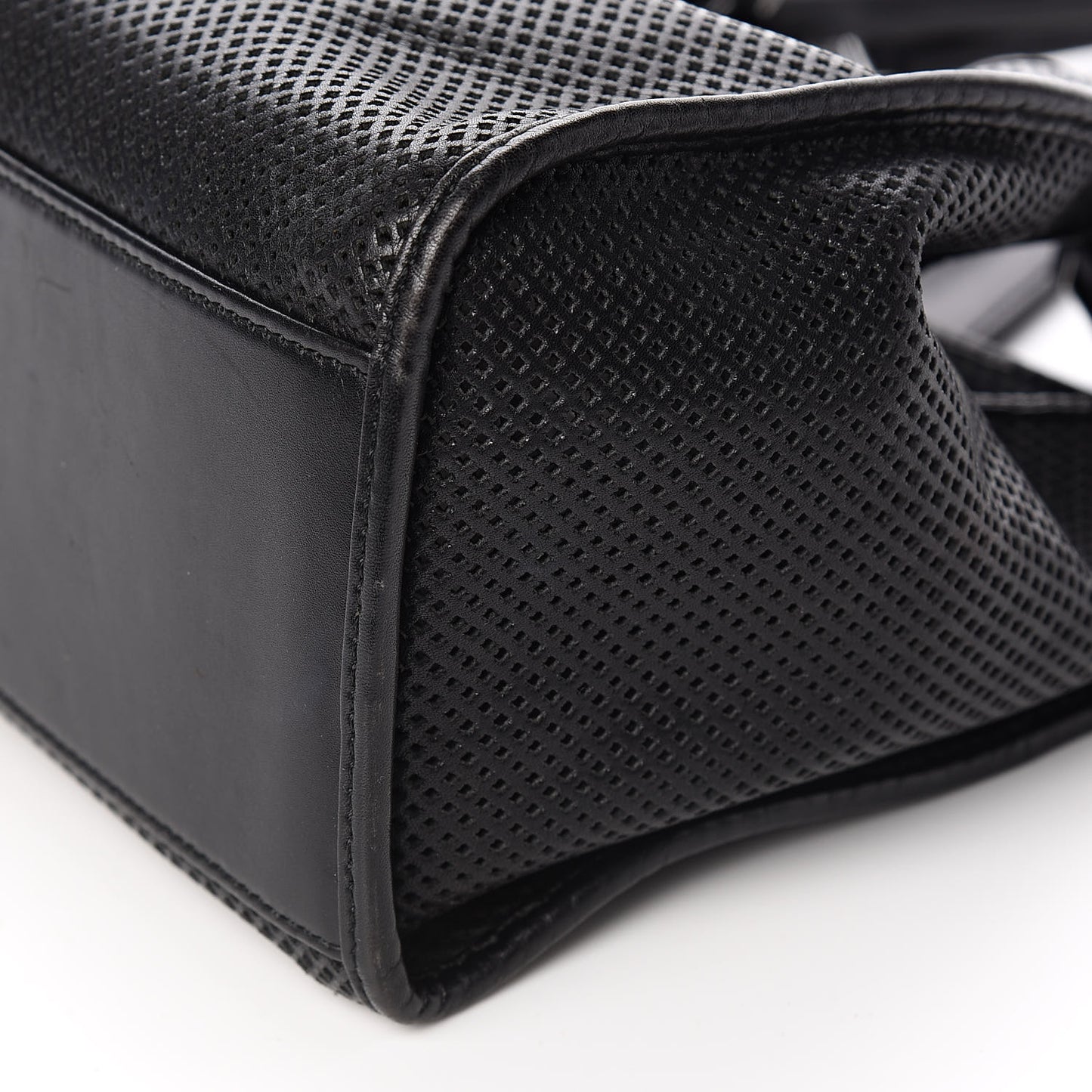 Perforated Calfskin Jackie O Hobo Black