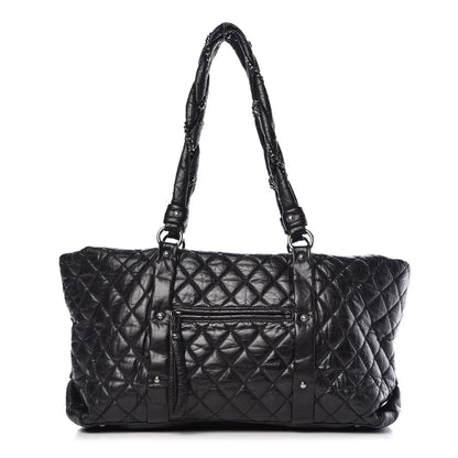 Chanel Aged Calfskin Vintage Ligne XL Lady Braid Tote Black 1 of 14