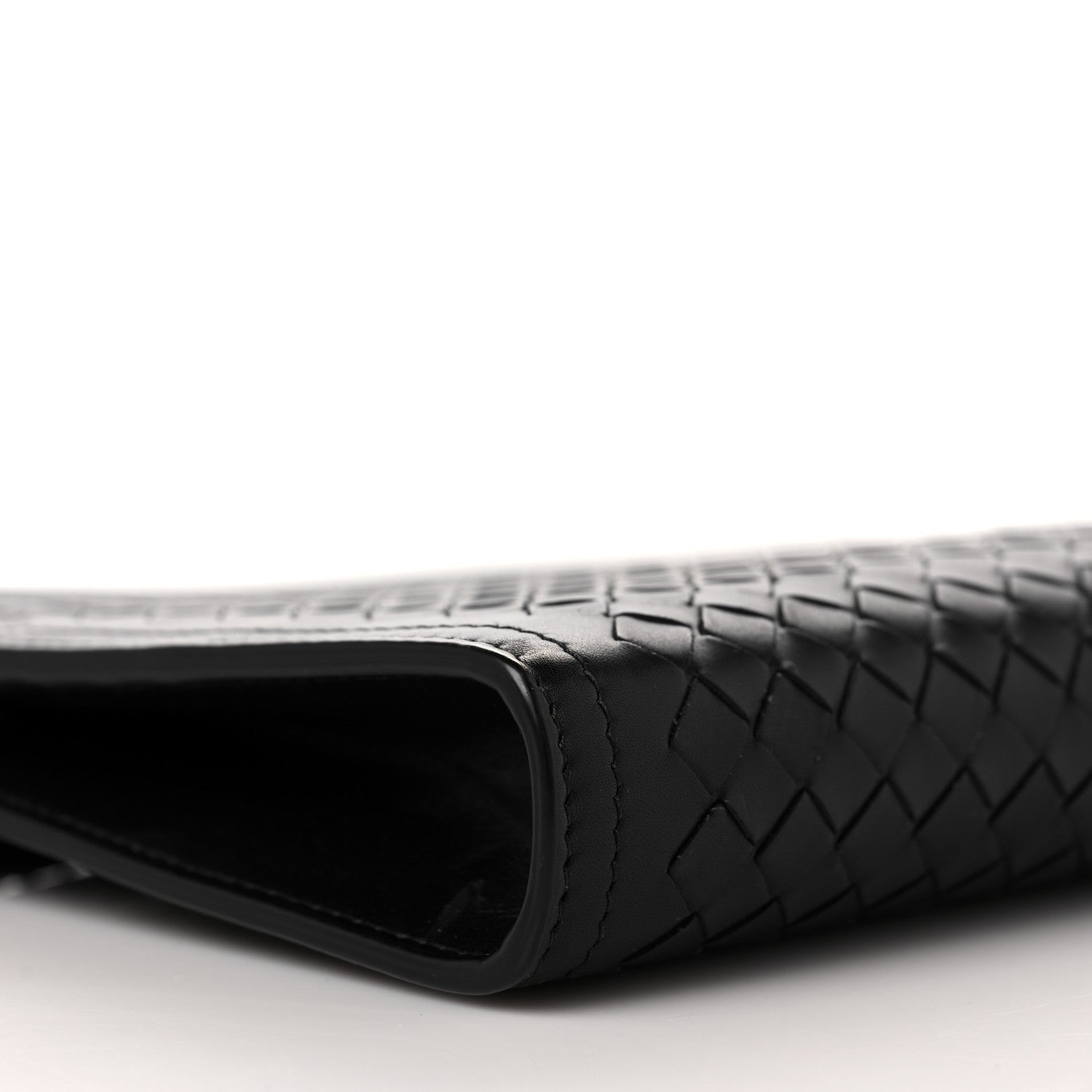 Bottega Veneta Nappa Intrecciato Wristlet Zip Wallet Black 6 of 7