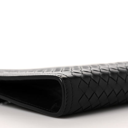 Bottega Veneta Nappa Intrecciato Wristlet Zip Wallet Black 6 of 7