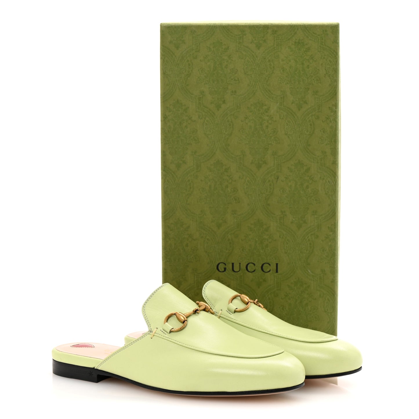 Malaga Kid Womens Princetown Slippers 36.5 Pistachio Green