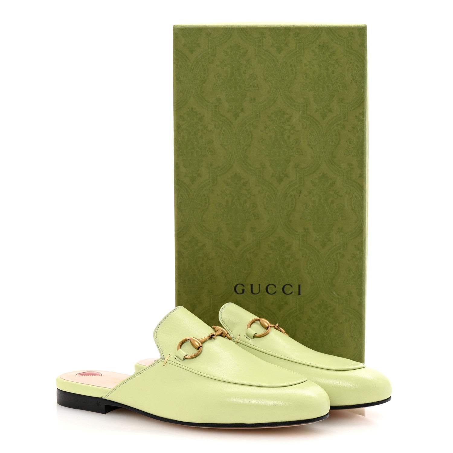 Gucci Malaga Kid Womens Princetown Slippers 36.5 Pistachio Green 10 of 10