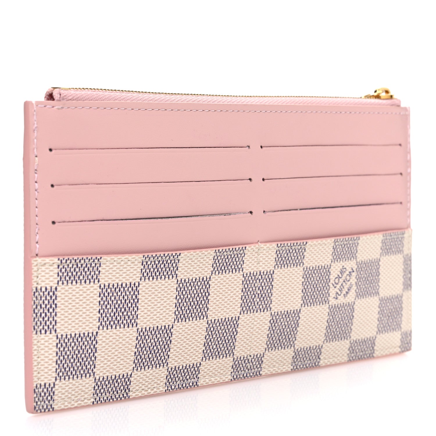 Louis Vuitton Damier Azur Slim Purse Rose Ballerine 3 of 6