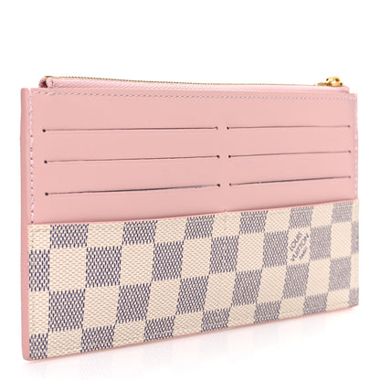 Louis Vuitton Damier Azur Slim Purse Rose Ballerine 3 of 6