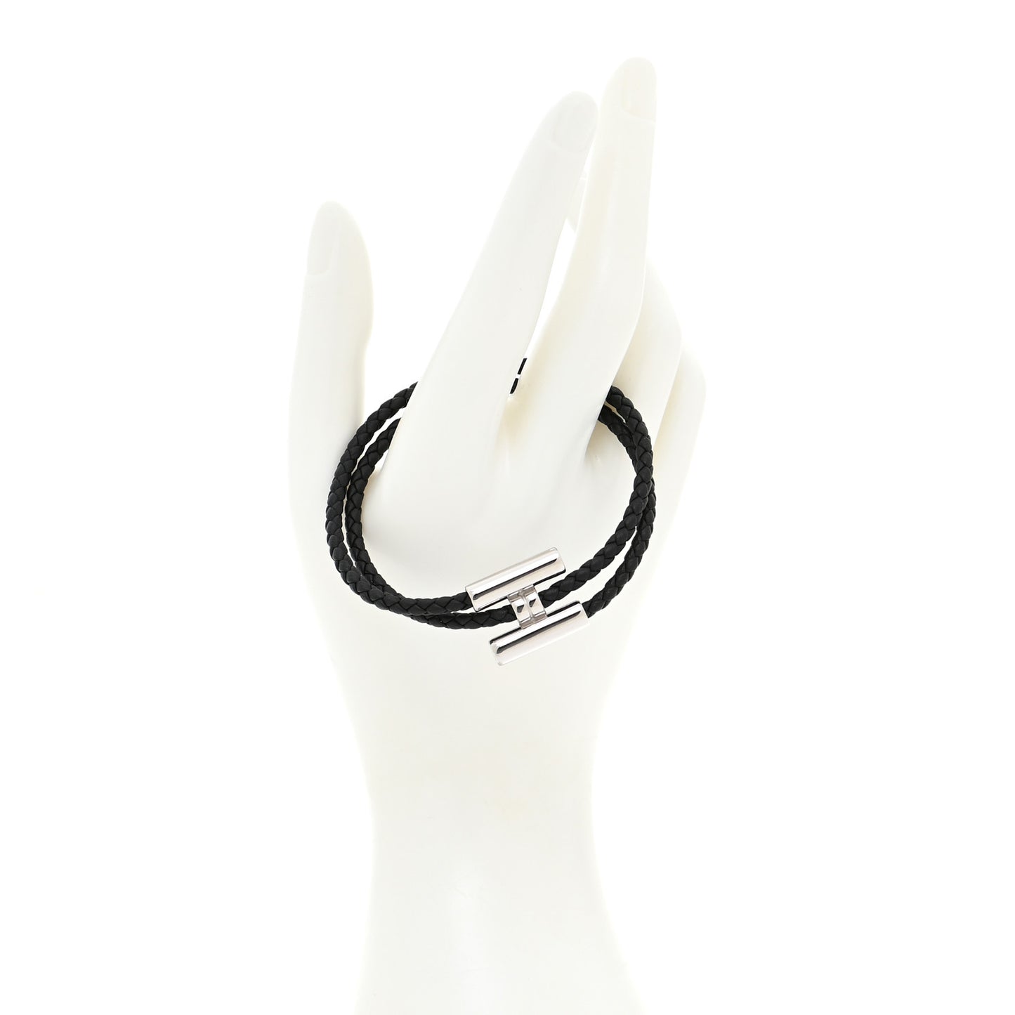 Swift Double Wrap Cord Tournis Tresse Bracelet Black