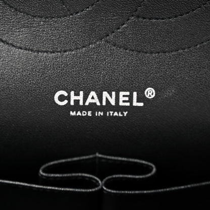 Chanel Shiny Distressed Calfskin Quilted Jumbo Double Flap So Black 6 of 10