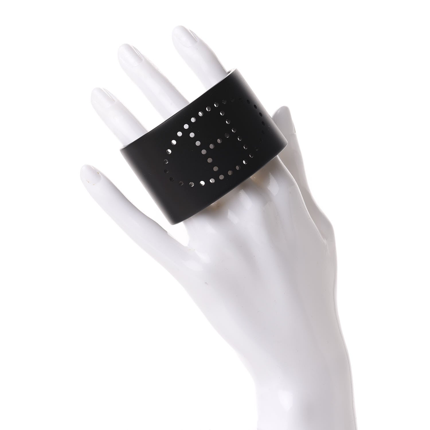Hermes Aluminium Evelyne Sunset Cuff Bracelet T3 Black 2 of 5