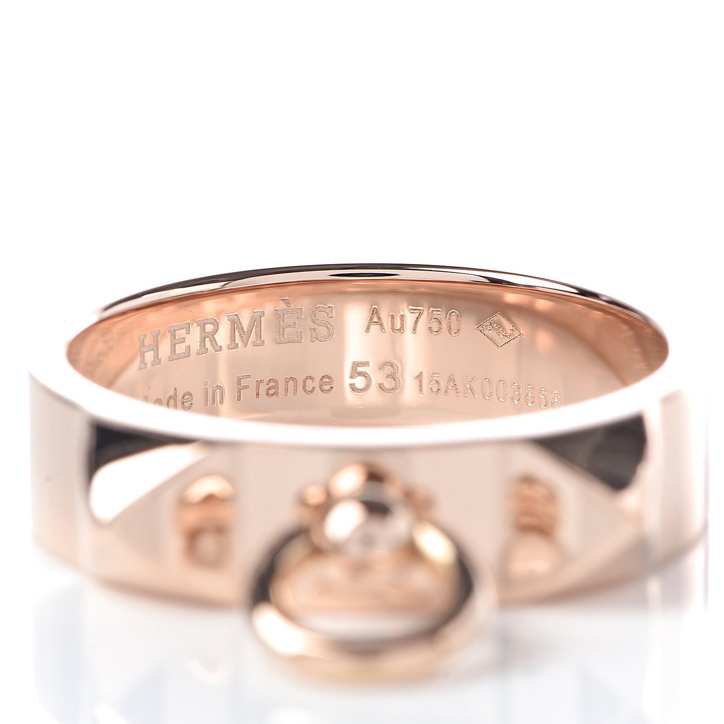 18K Rose Gold PM Collier De Chien Ring 53 6.5