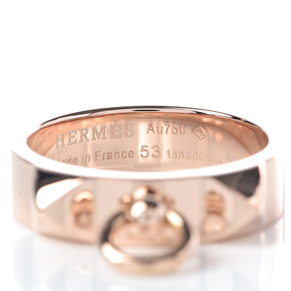 Hermes 18K Rose Gold PM Collier De Chien Ring 53 6.5 4 of 4