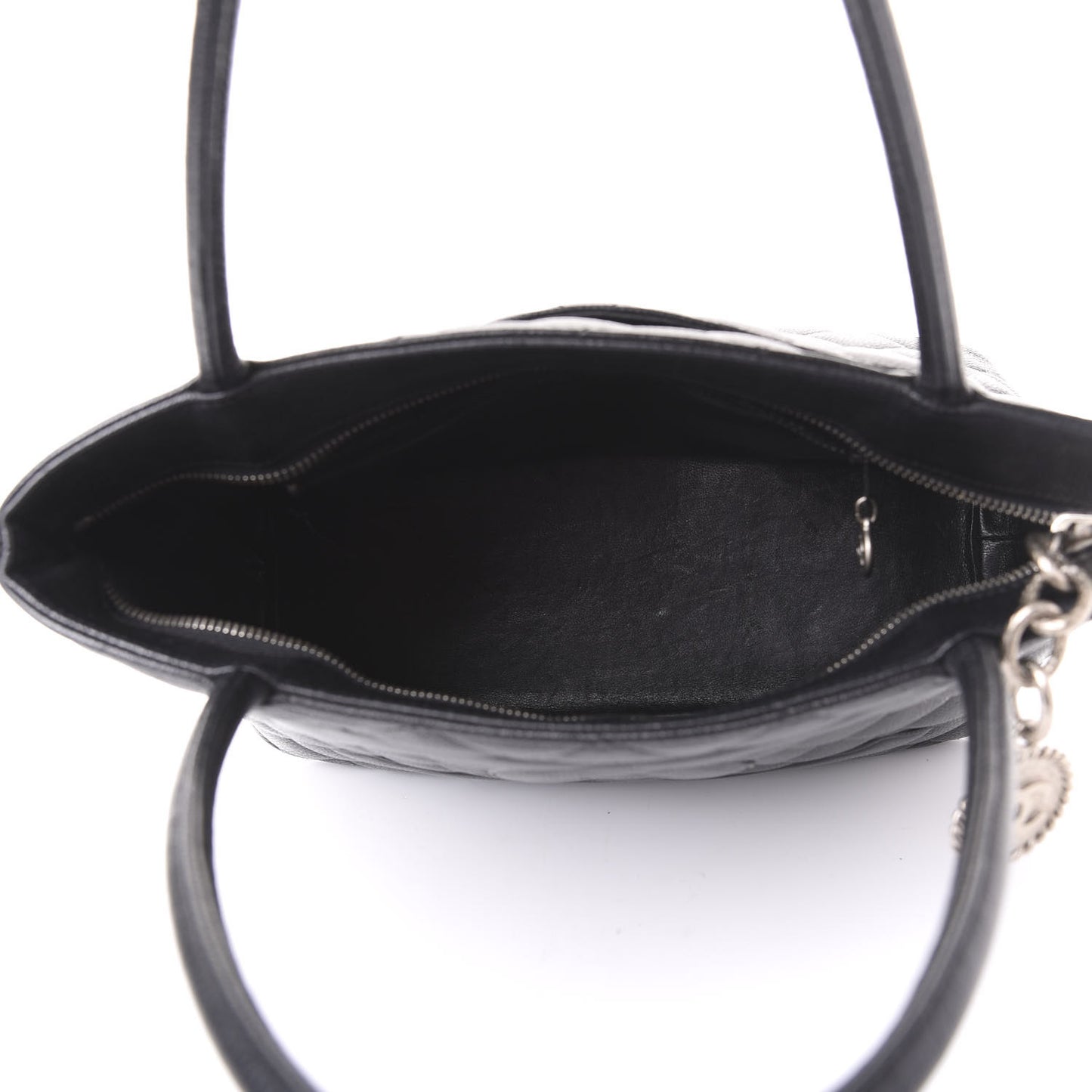 Caviar Quilted Medallion Tote Black