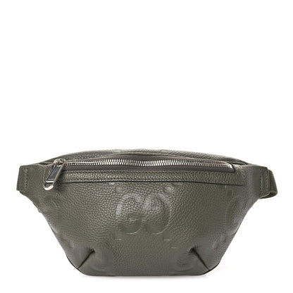 Gucci Piuma Calfskin Jumbo GG Embossed Small Belt Bag Dark Green 1 of 10