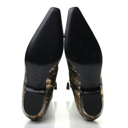 Chanel Laminated Goatskin High Boots 37.5 Gold 4 of 6