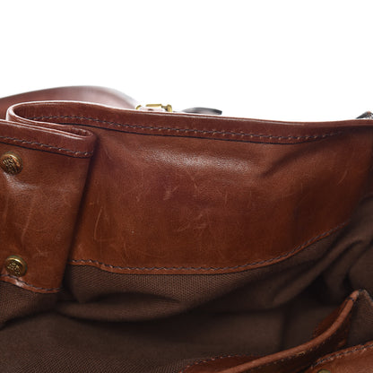 Burberry House Check Bridle Calfskin Rowan Tote Dark Tan 10 of 18