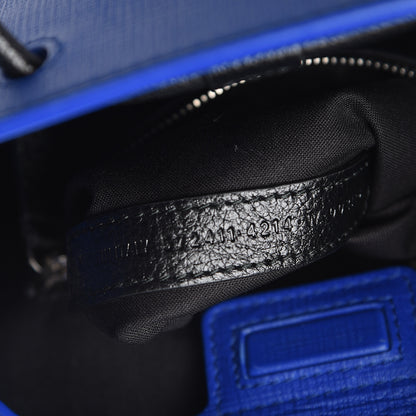 Balenciaga Squared Calfskin Logo Shopping Tote XXS Electric Bleu 9 of 12