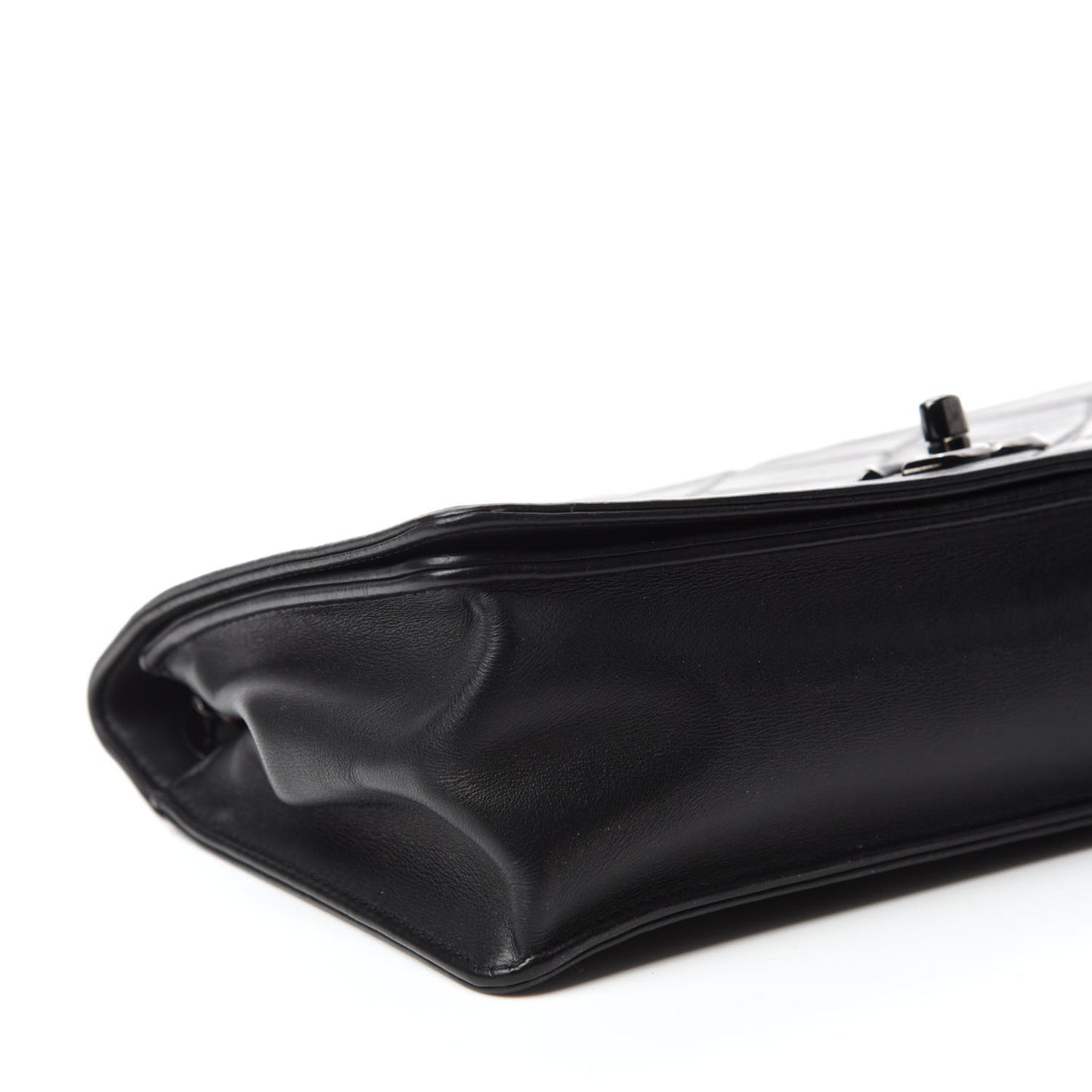 Calfskin Small Propeller Flap Black