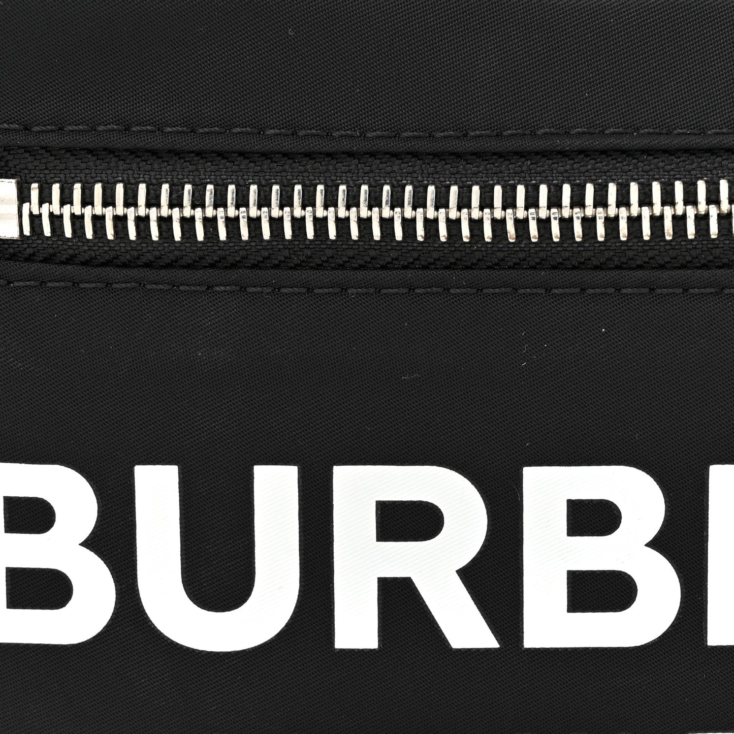 Econyl Logo Print Large Cannon Bum Bag Black