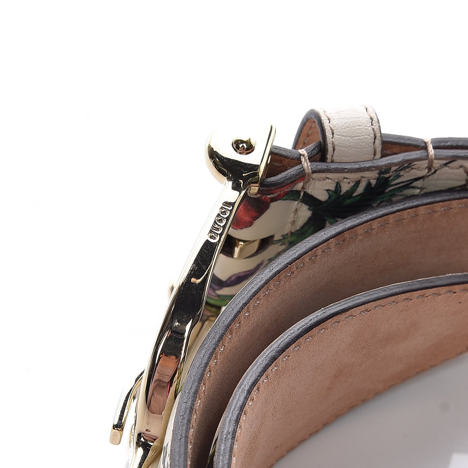 Gucci Calfskin Flora Infinity Print Belt 75 30 Multicolor 5 of 5