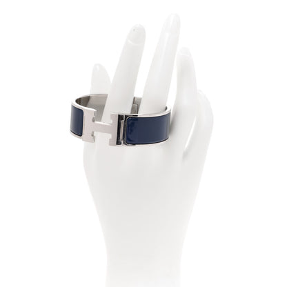 Hermes Enamel Wide Clic Clac H Bracelet PM Ultramarine 2 of 5