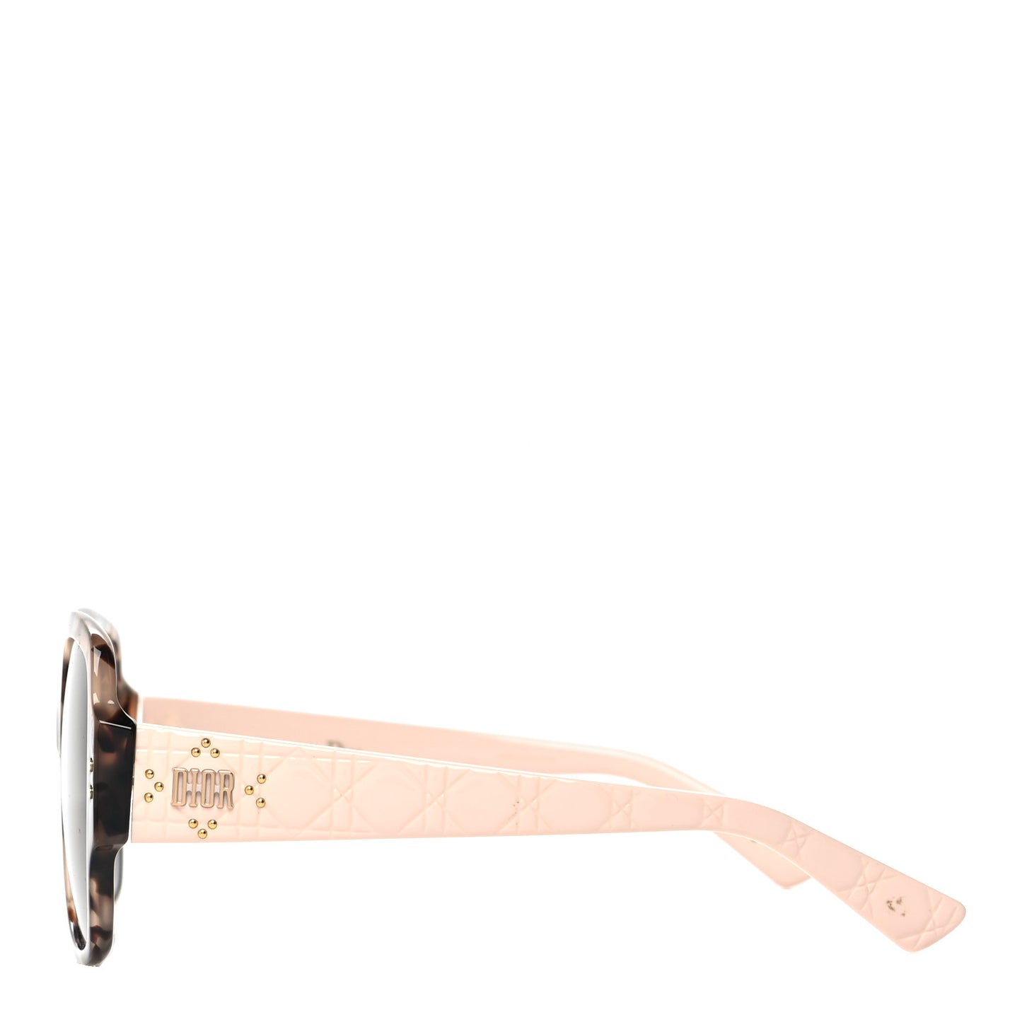 Acetate Cannage Lady Dior Studs 5F Sunglasses Tortoise Pink