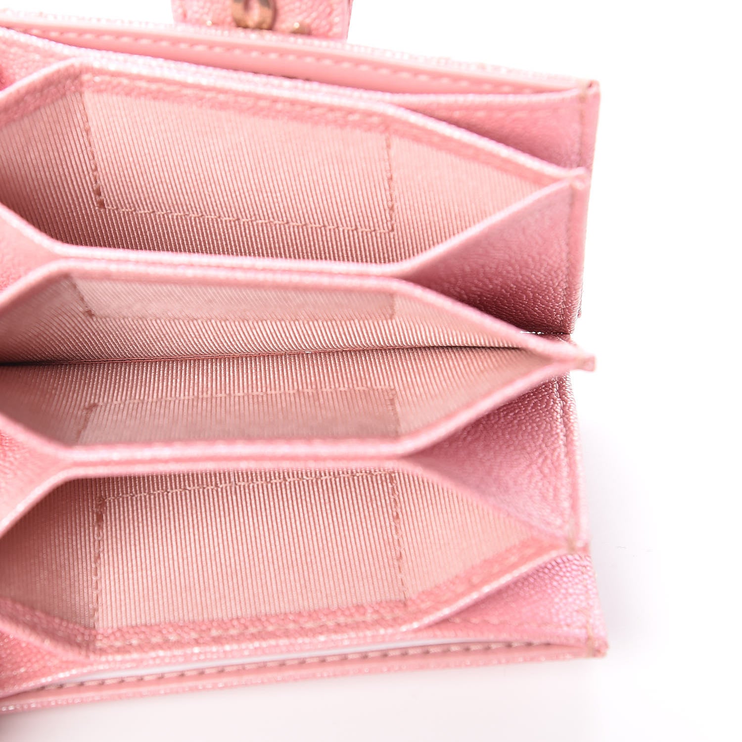 Chanel Iridescent Caviar Quilted Card Holder Pink 5 of 9