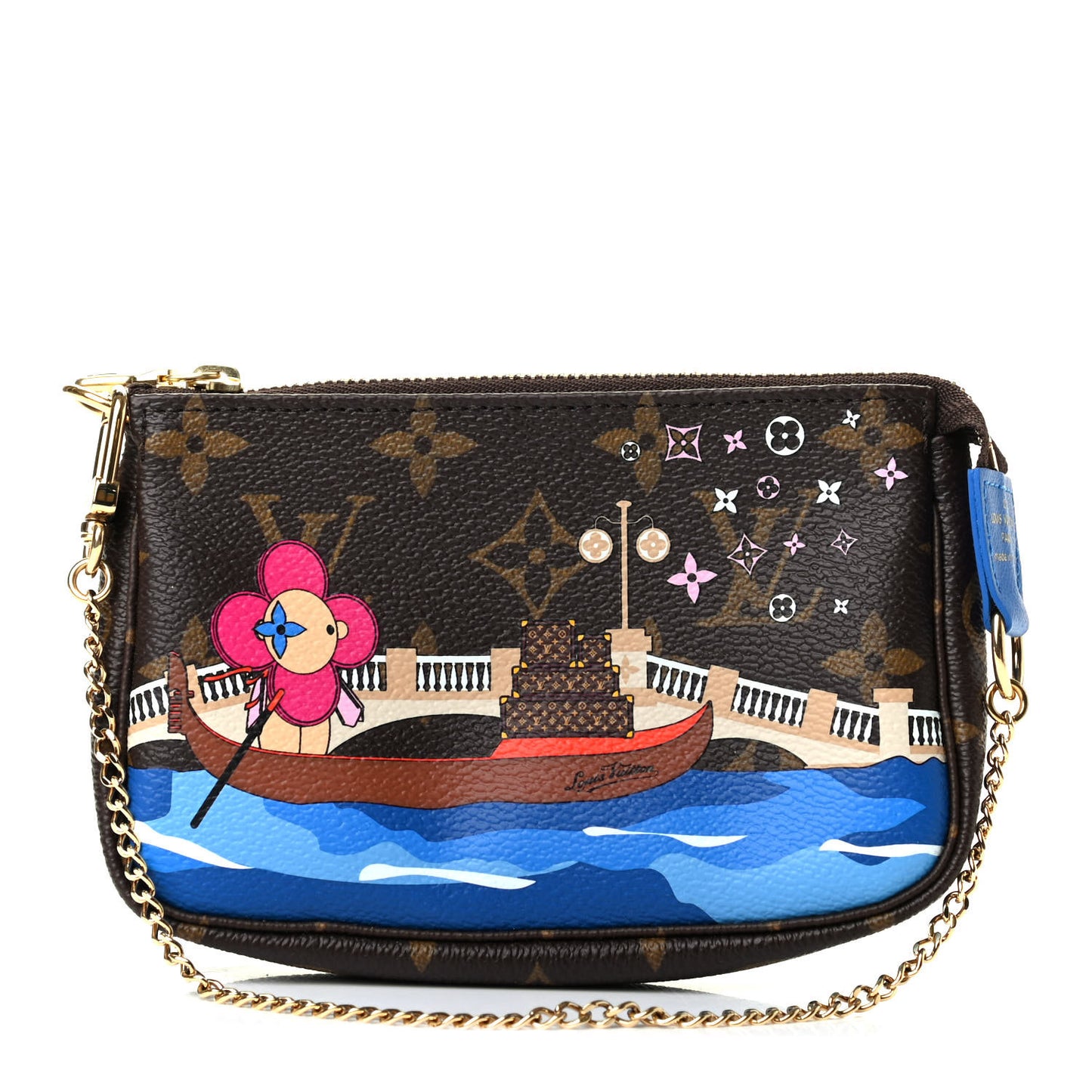 Monogram 2019 Christmas Animation Mini Venice Pochette Accessories Blue
