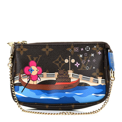 Louis Vuitton Monogram 2019 Christmas Animation Mini Venice Pochette Accessories Blue 1 of 8