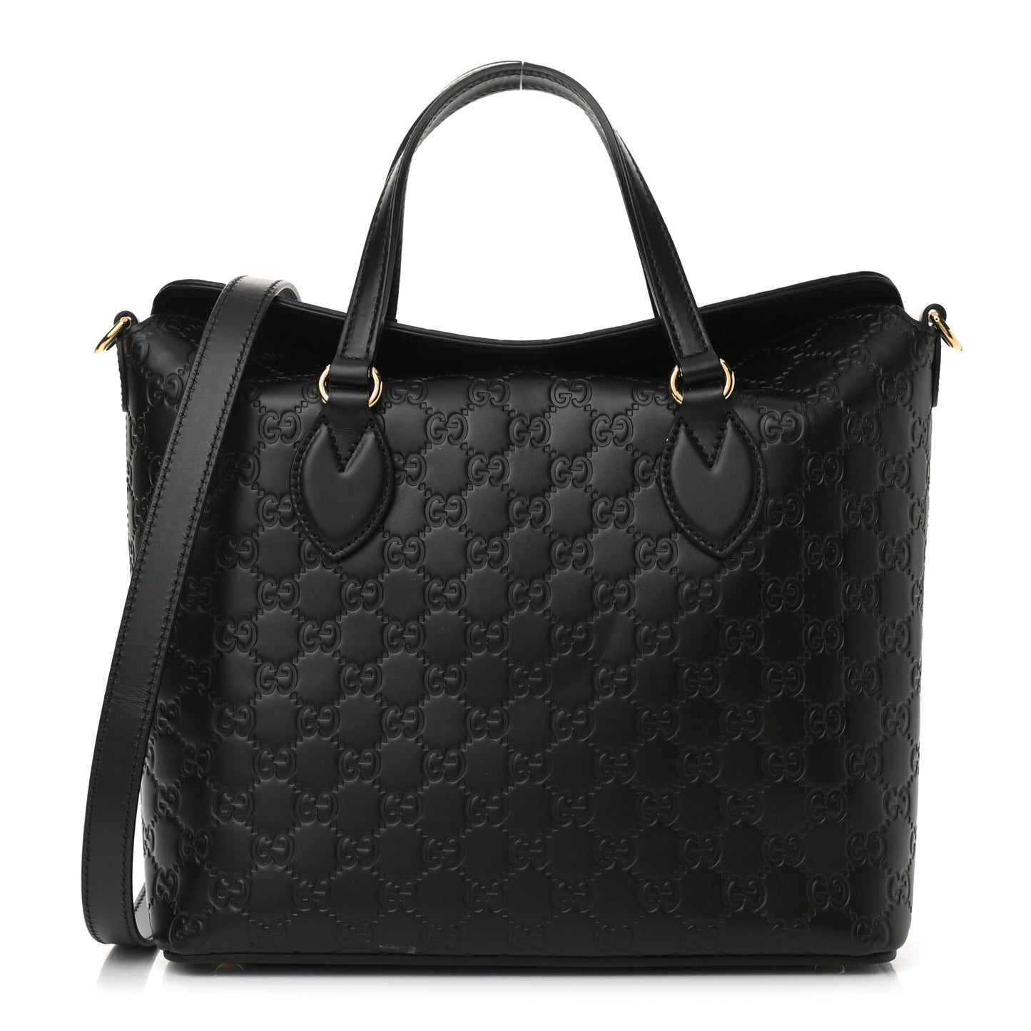 Guccissima Linea A Foldover Tote Black