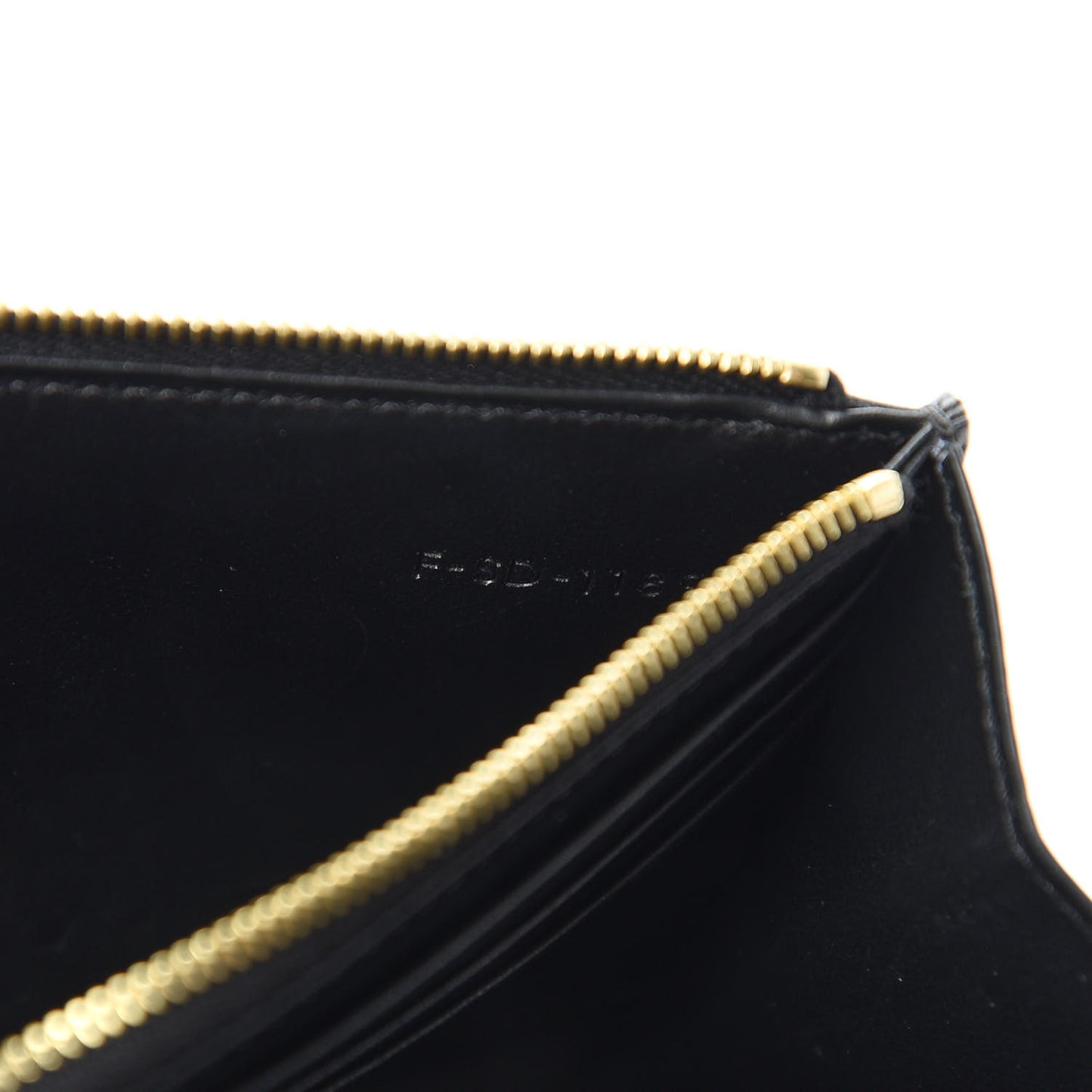 Shiny Smooth Calfskin C Wallet On Chain Bag Black