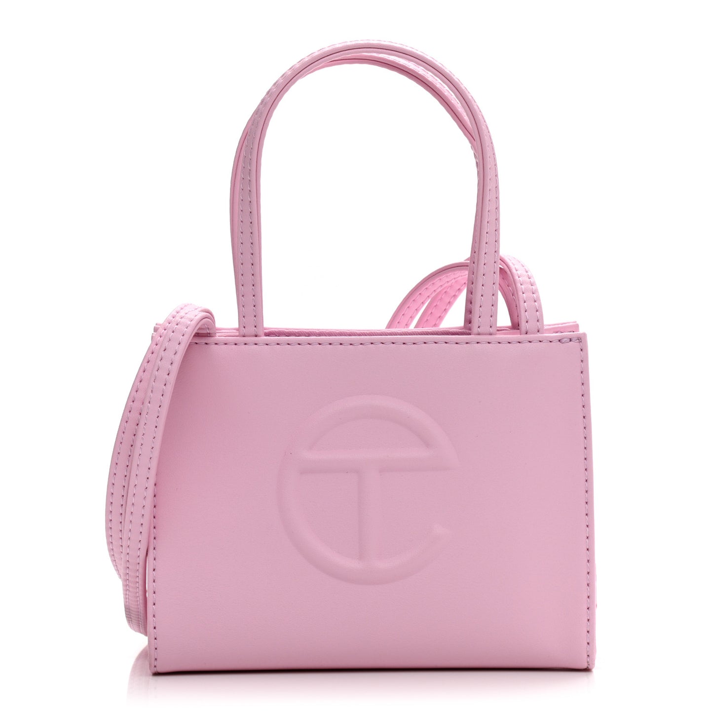Vegan Leather Small Shopping Bag Bubblegum