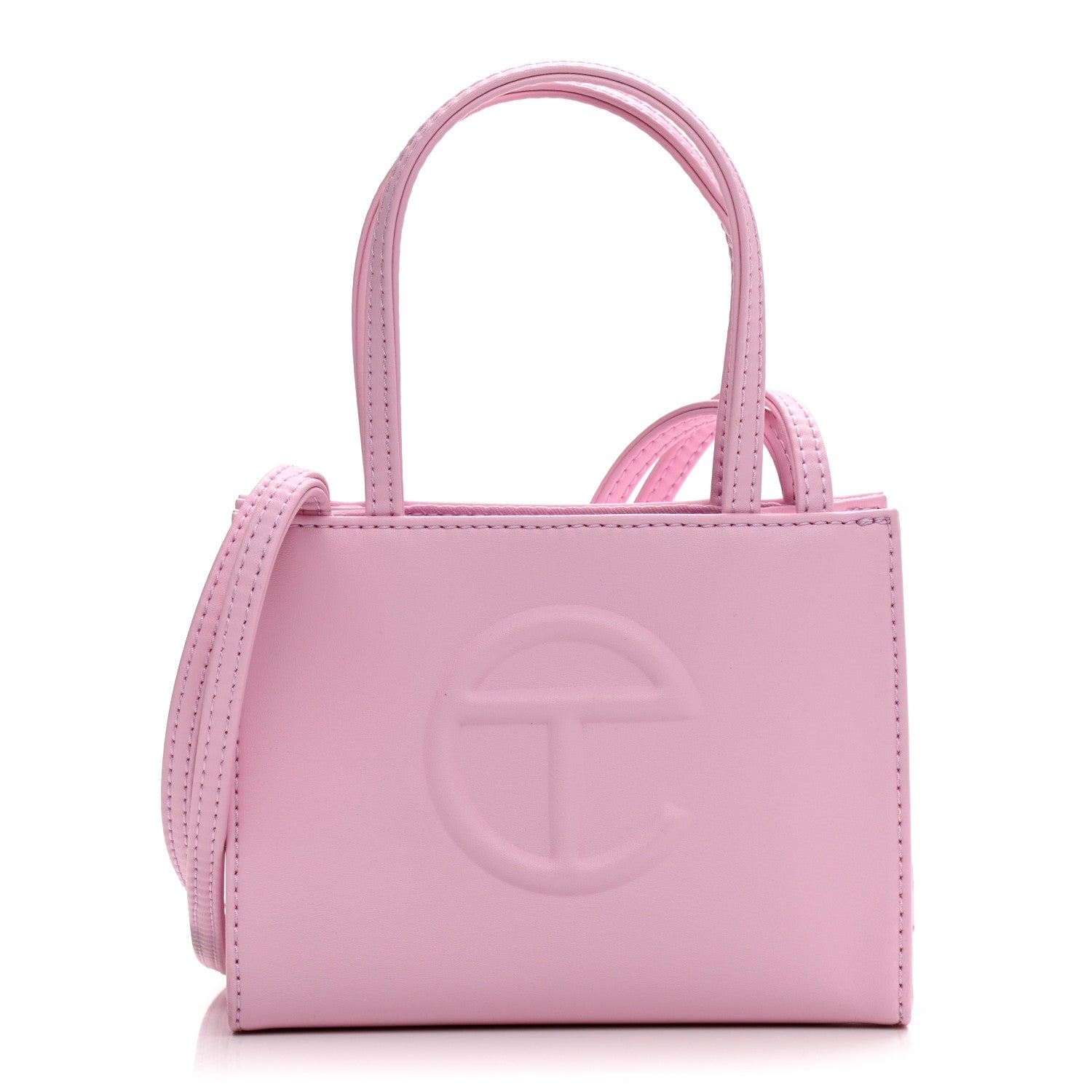 Telfar Vegan Leather Small Shopping Bag Bubblegum 1 of 8