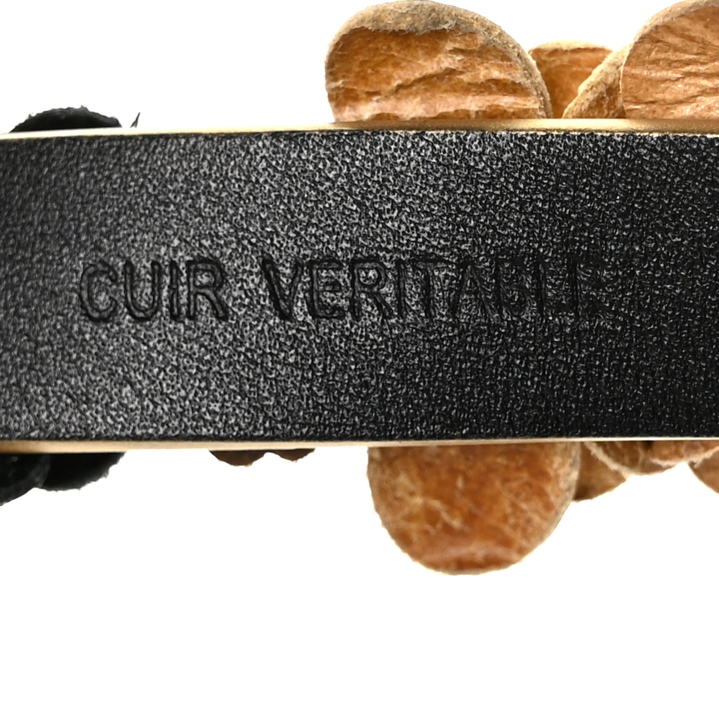 Metallic Lambskin CC Belt 85 34 Gold