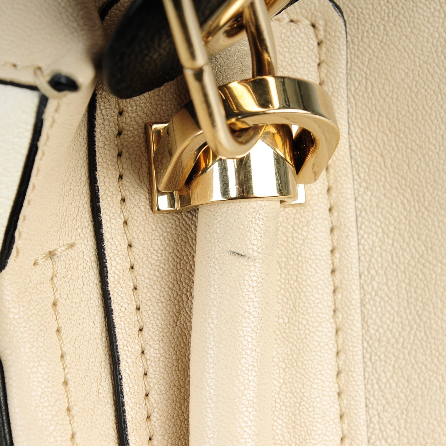 Calfskin Medium Military Paraty Black White