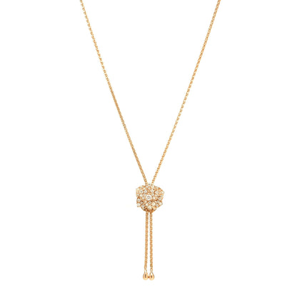 Piaget 18K Rose Gold Diamond Rose Lariat Pendant Necklace 1 of 4