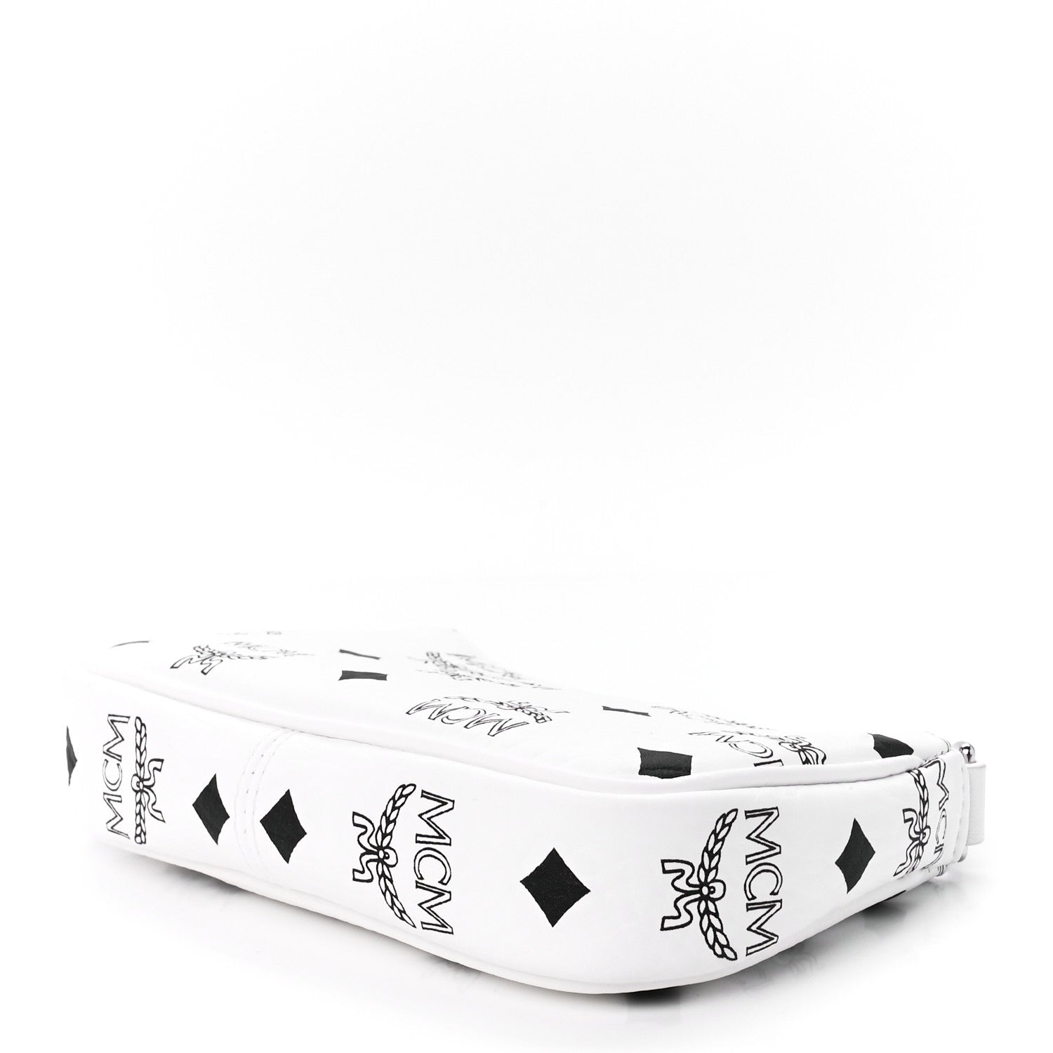 MCM Visetos Multi Pochette Black White Cognac 7 of 9
