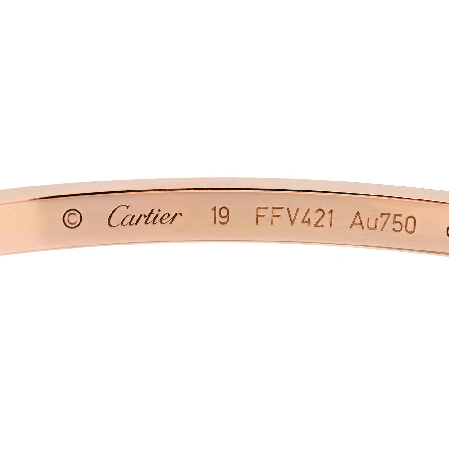 18K Pink Gold Small LOVE Bracelet 19