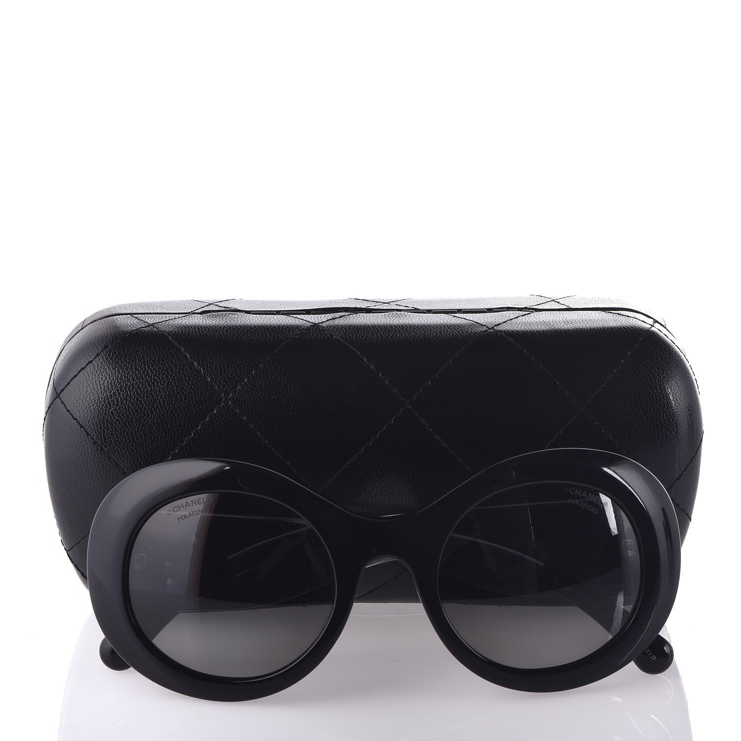Chanel Signature Oval Polarized Sunglasses 5265 Black 8 of 8