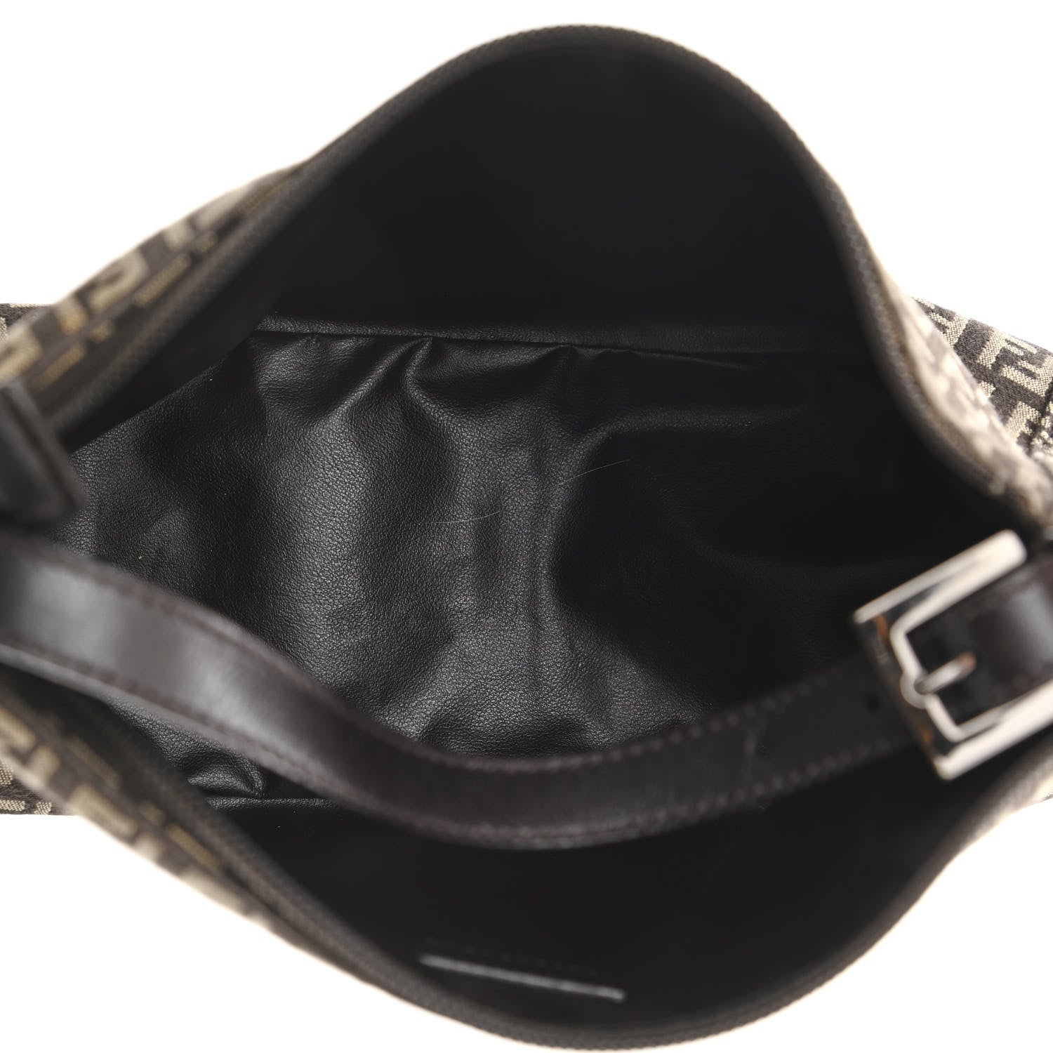 Fendi Zucchino Vitello Mini Pochette Testa di Moro Beige 5 of 9