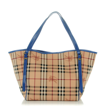 Burberry Haymarket Check Small Canterbury Tote Light Steel Blue 1 of 8