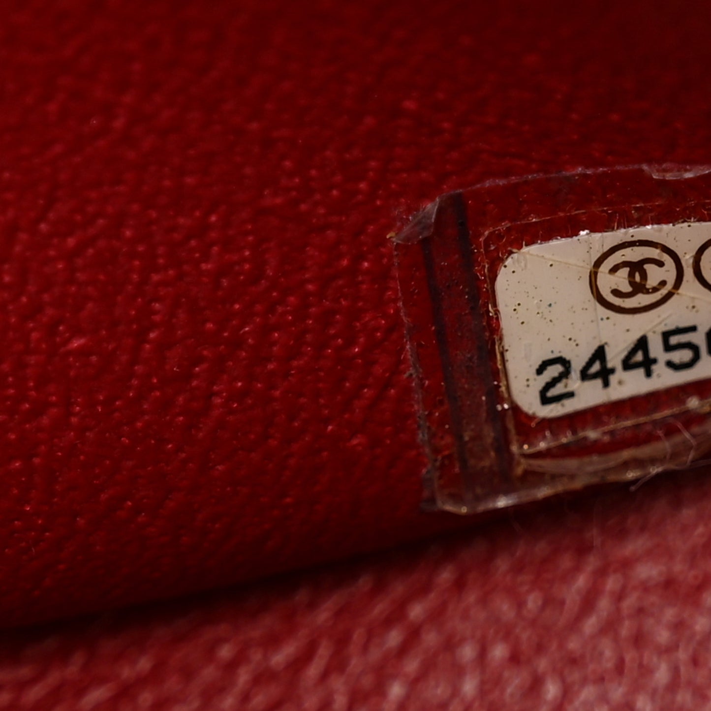 Lambskin Reverse Chevron Quilted Round Top Handle Flap Red
