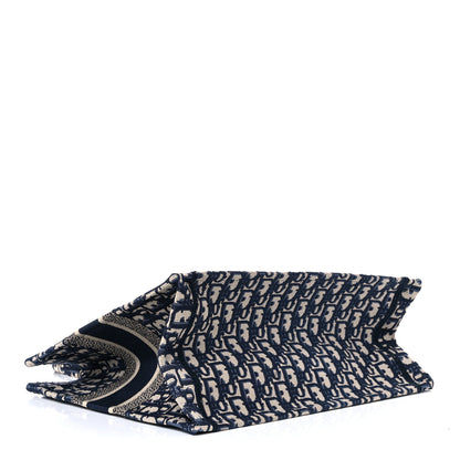 Christian Dior Oblique Medium Book Tote Blue Multicolor 4 of 9