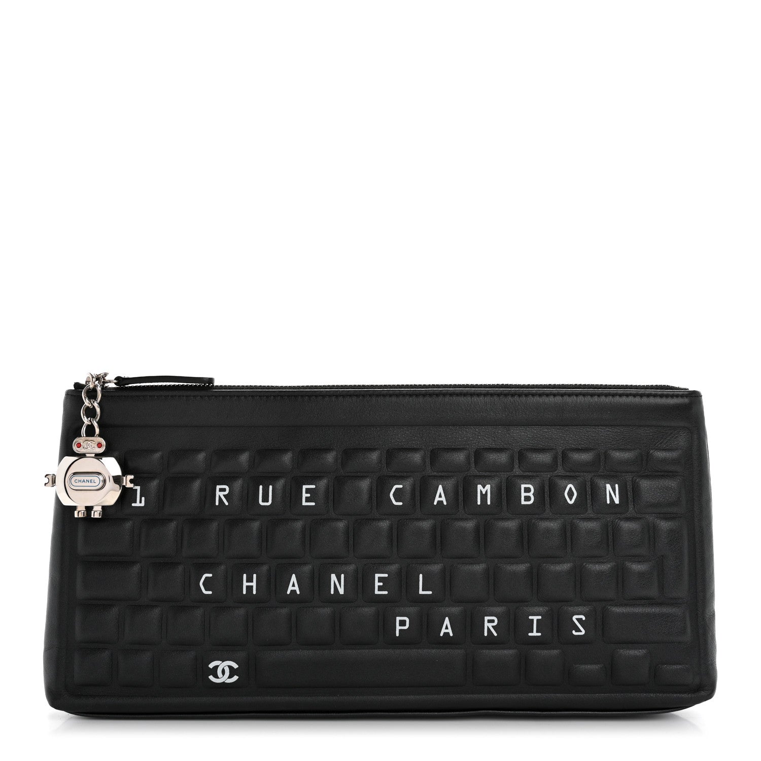 Chanel Metallic Calfskin Keyboard Pouch Black 1 of 7