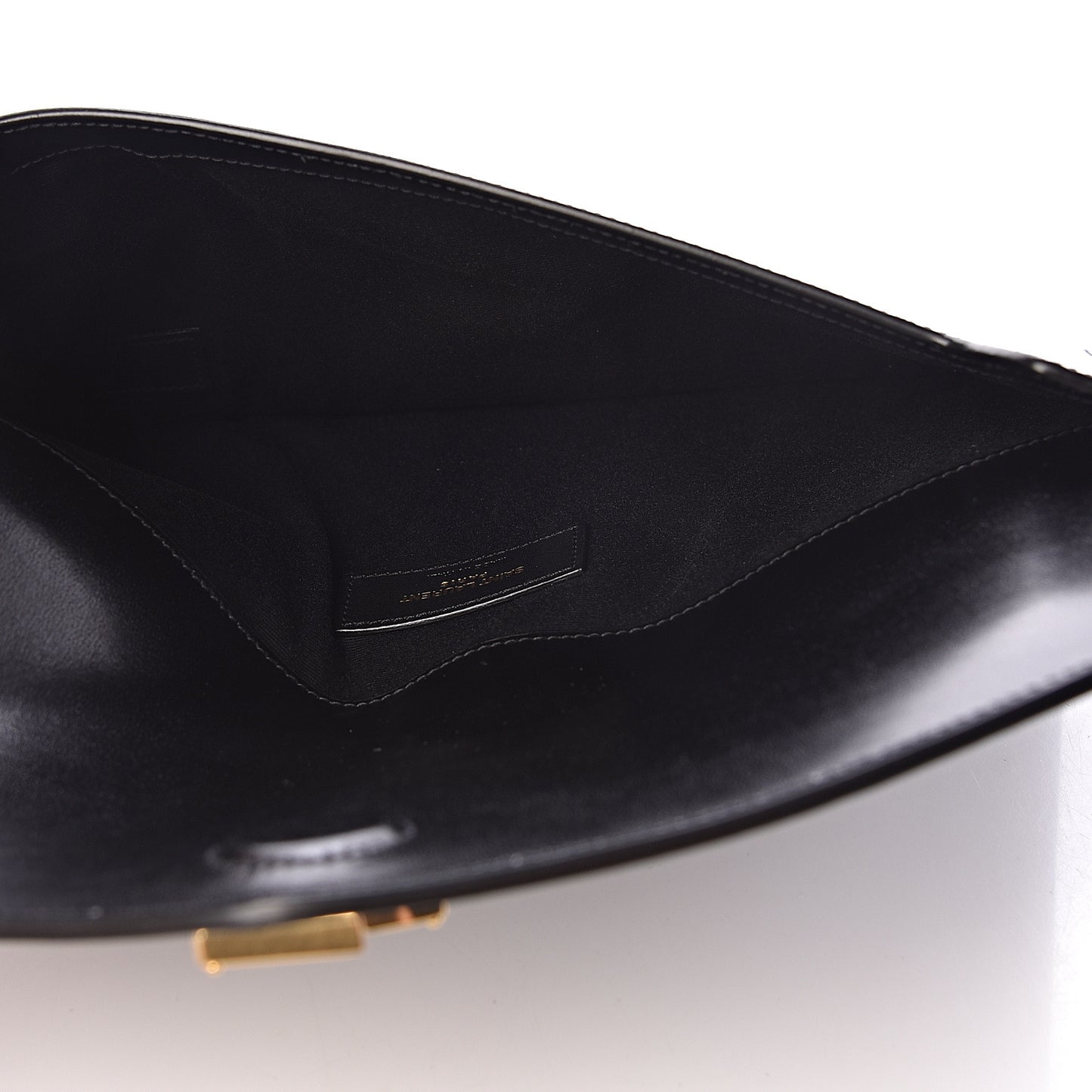 Smooth Shiny Calfskin Monogram Uptown Pouch Black